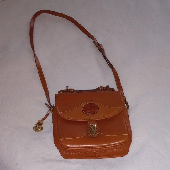 Dooney & Bourke Tan Leather Crossbody Bag with Adjustable Strap - Picture 1 of 4